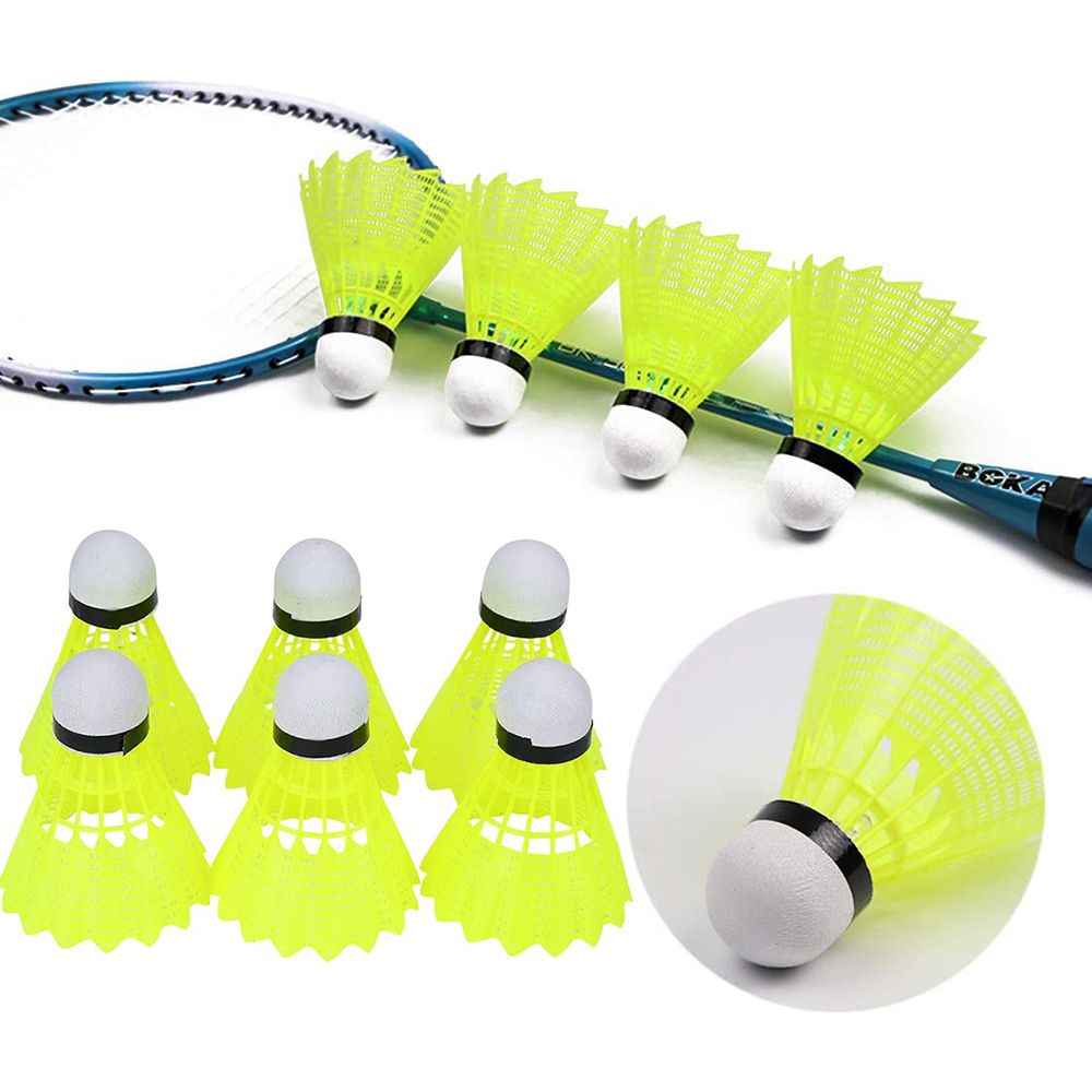 Badminton Nylon Shuttlecock - プラスチック製バドミントンシャトルコック、安定したスポーツ用ナイロンバドミントン、耐久性のある屋外バドミントントレーニングボール