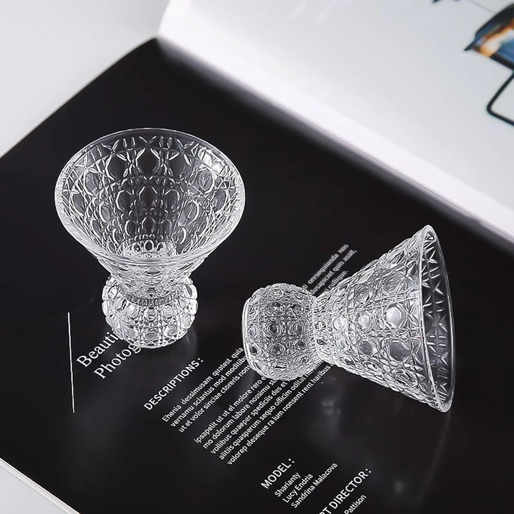 Badminton Cup - 2025年新作バドミントンワイングラス、宝石模様のクリスタルガラスカップ、小型カクテルグラス、家庭用ショットグラスワインセット、2/5個入り