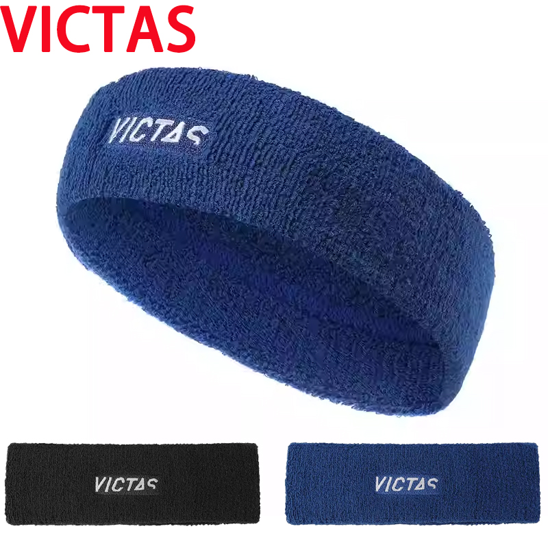 Badminton Logo - VICTAS スポーツヘッドウェア女性男性吸汗ヘッドバンド卓球ヘッドバンド刺繍ロゴ付きアウトドアスポーツ