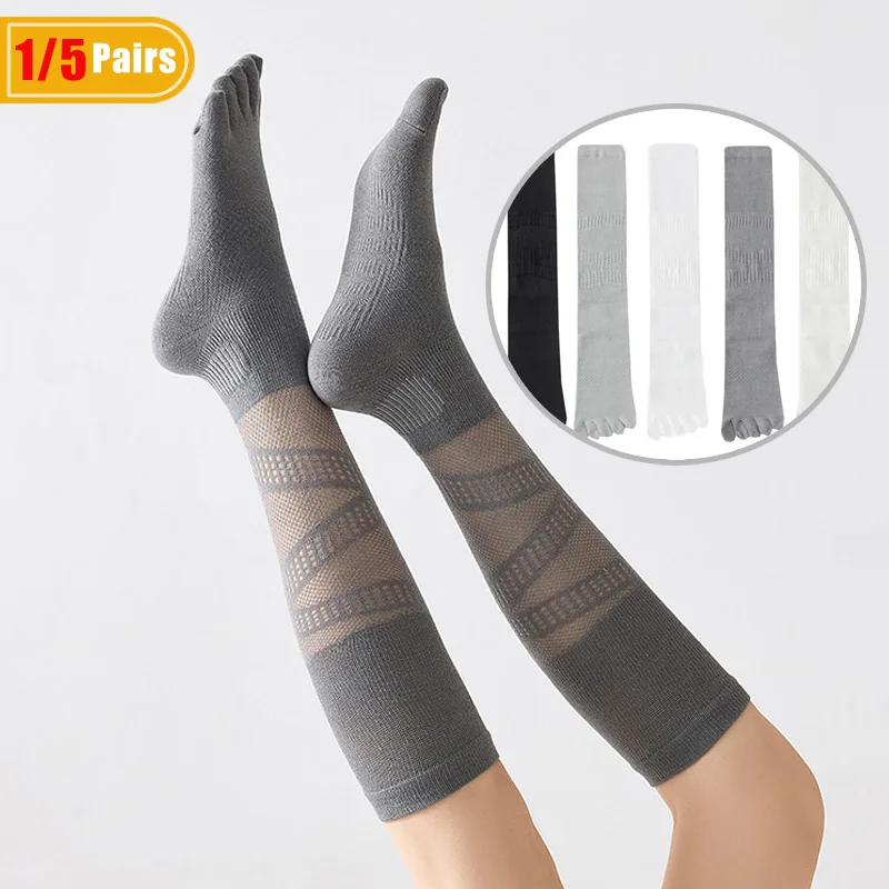 1/5 ペア女性用圧縮 5 本指ソックスロングスポーツフィッ - Badminton Question のレビューと価格