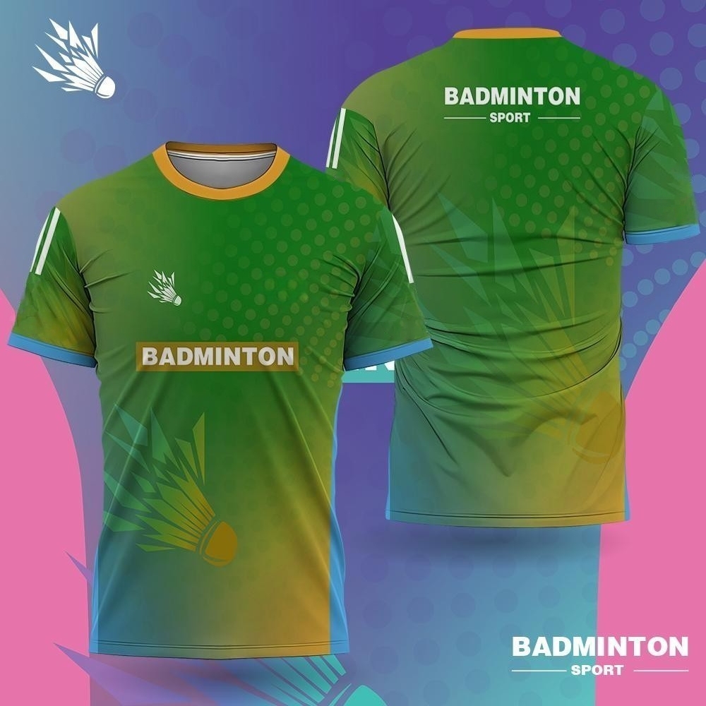 メンズバドミントンウェア グラデーション 3D プリント バ - Badminton Logo のレビューと価格