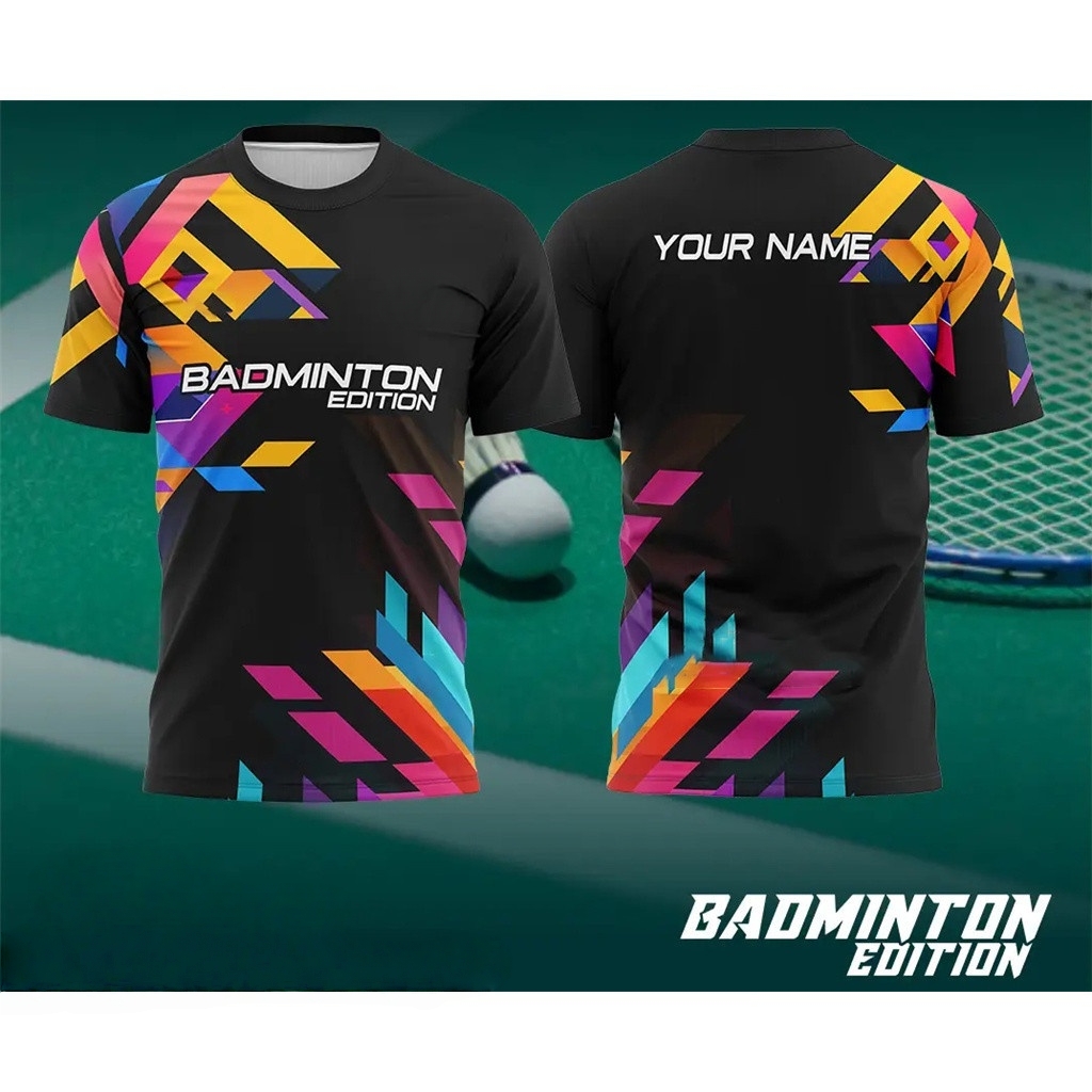 メンズバドミントンウェア グラデーション 3D プリント バ - Badminton Logo のレビューと価格