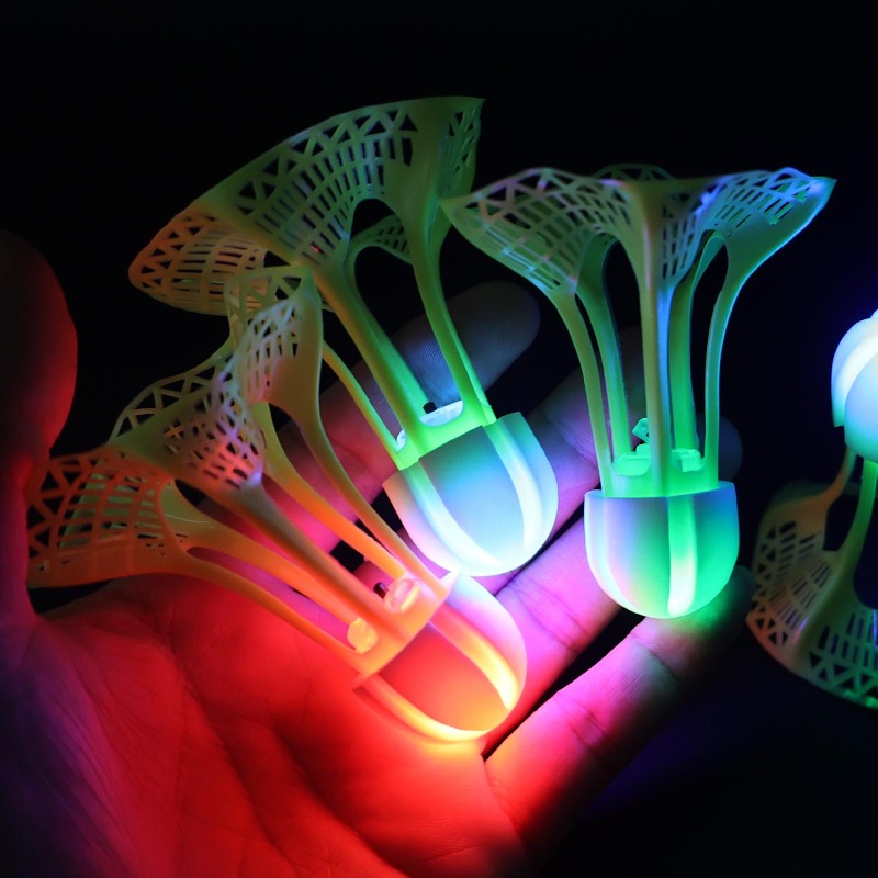 夜間屋外ゲーム用防風発光バドミントンシャトルコック、暗闇で光 - Badminton Nylon Shuttlecock のレビューと価格