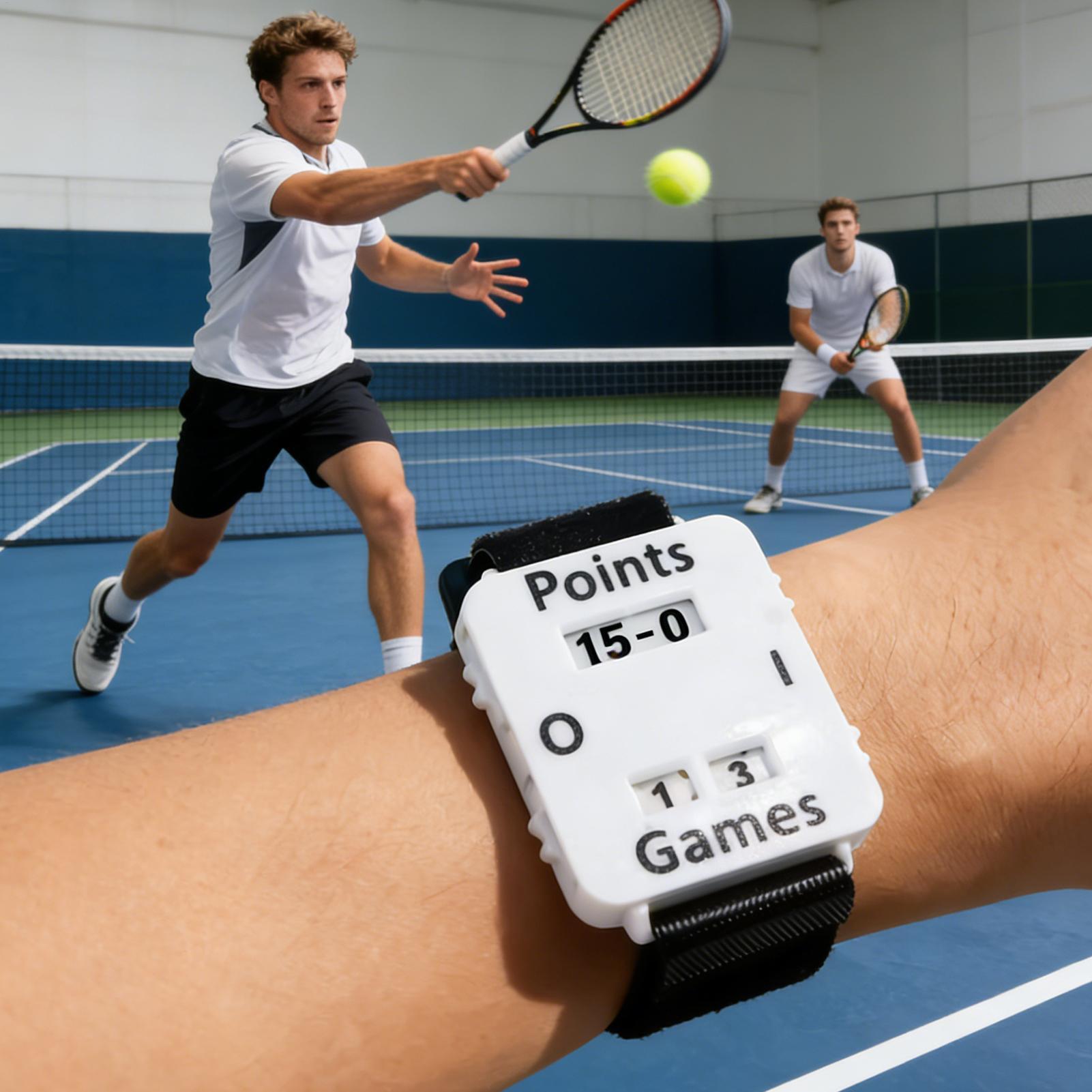 ポータブルクリケットテニスパデルスコアラーリストバンドインス - Badminton Counter のレビューと価格
