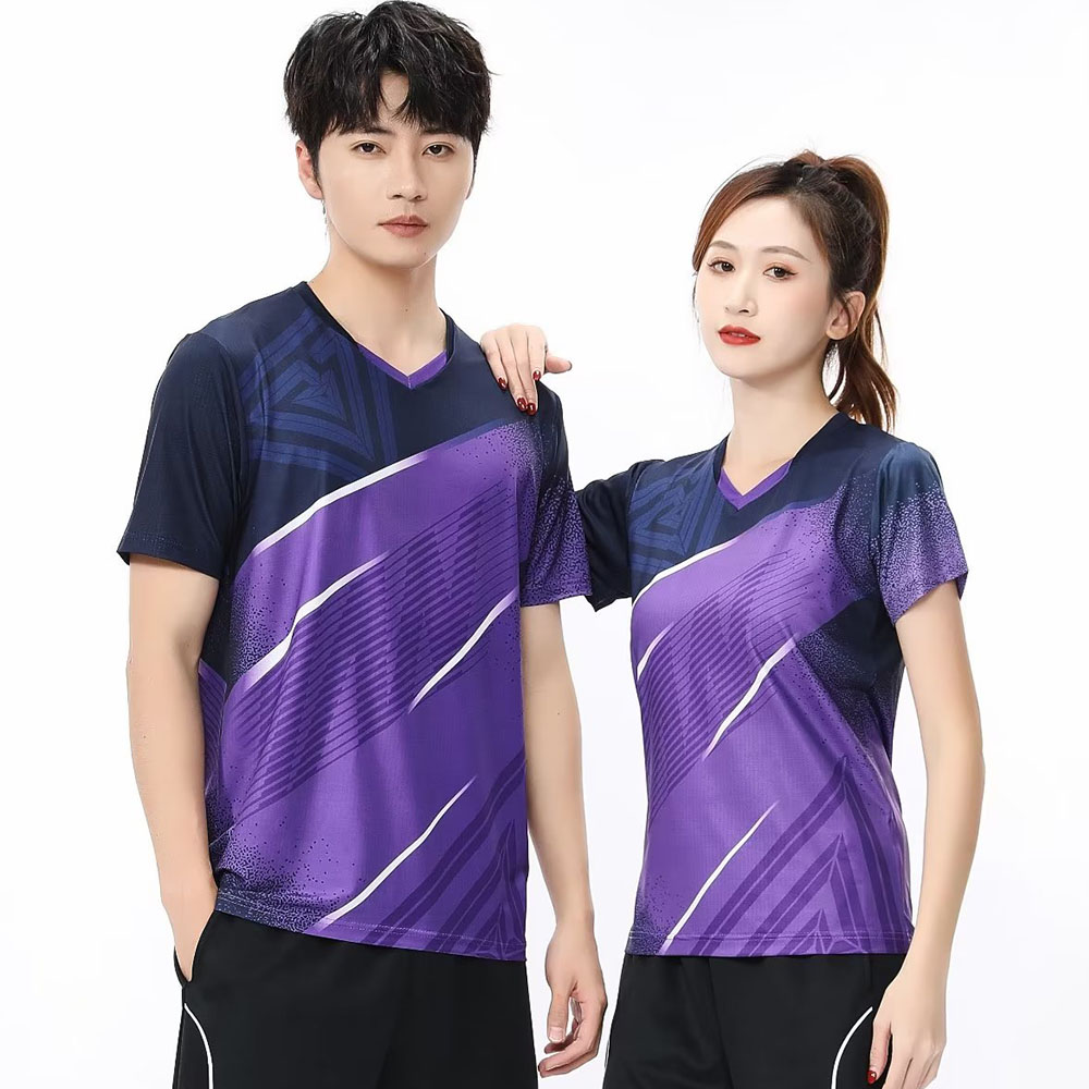 男性と女性のためのテニスTシャツ,半袖スポーツトップ,速乾性 - Badminton Png のレビューと価格