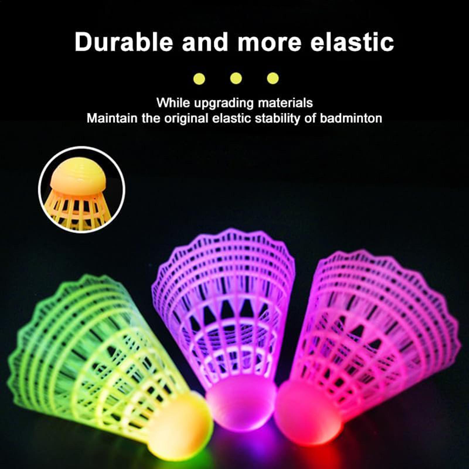 3 個の LED バドミントンシャトルコック カラフルなライ - Badminton Nylon Shuttlecock のレビューと価格