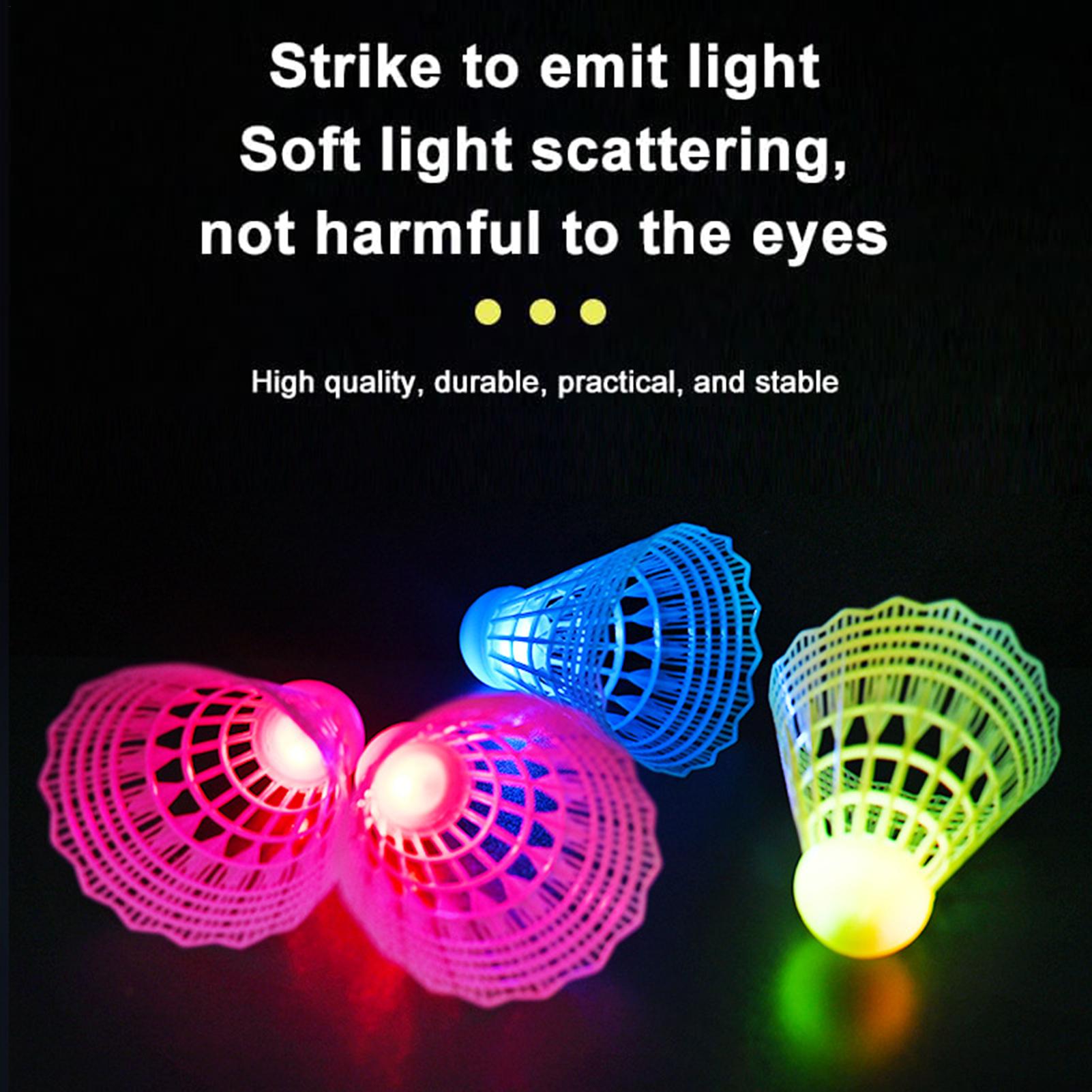 3 個の LED バドミントンシャトルコック カラフルなライ - Badminton Nylon Shuttlecock のレビューと価格