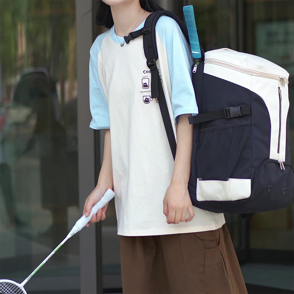 バドミントンラケットバックパック大容量アウトドアスポーツ旅行 - Badminton Xxl のレビューと価格