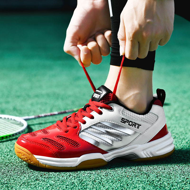 男女兼用プロテニス＆バドミントンシューズ、大型サイズ通気性メ - Badminton Xxl のレビューと価格
