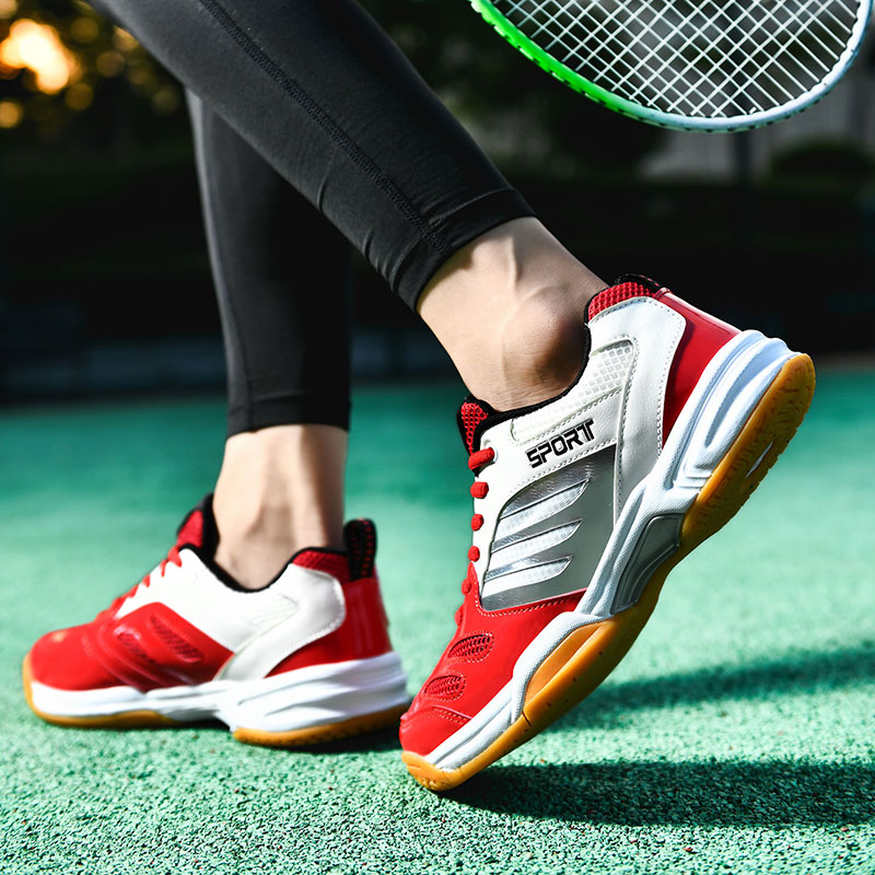 男女兼用プロテニス＆バドミントンシューズ、大型サイズ通気性メ - Badminton Xxl のレビューと価格