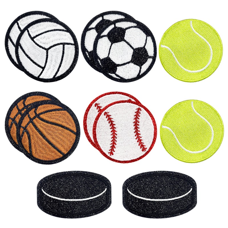 グリッタースポーツ野球サッカーテニスアイロン接着縫製刺繍バッ - Badminton Logo のレビューと価格