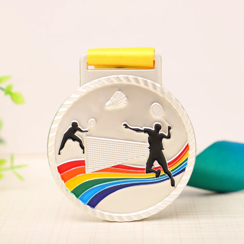カスタマイズされたバドミントンマラソンメタルメダル、小麦耳カ - Badminton Cup のレビューと価格